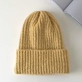 New Candy Colors Winter Hat Women Knitted Hat Warm Soft Trendy Hat Kpop Style Wool Beanie Elegant All-match Hat