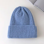 New Candy Colors Winter Hat Women Knitted Hat Warm Soft Trendy Hat Kpop Style Wool Beanie Elegant All-match Hat