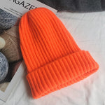 New Candy Colors Winter Hat Women Knitted Hat Warm Soft Trendy Hat Kpop Style Wool Beanie Elegant All-match Hat