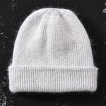 2017 New Winter Hat for Women Rabbit Cashmere Knitted Beanies Thick Warm Vogue Ladies Wool Angora Hat Female Beanie Hats