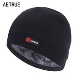 Skullies Beanies Men Winter Hat Women Knitted Hats For Men Cap Winter Beanie Hat Gorro Thick Warm Brimless Fur Bonnet Men's Cap