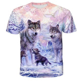 Lovers Wolf Printed T shirts Men 3d T-shirts Drop Ship Top Tee Short Sleeve Camiseta Round Neck Tshirt Fashion Casual Brand