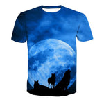 Lovers Wolf Printed T shirts Men 3d T-shirts Drop Ship Top Tee Short Sleeve Camiseta Round Neck Tshirt Fashion Casual Brand