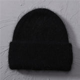 Casual Women's Hats Cashmere Wool Knitted Beanies Autumn Winter Brand New Three Fold Thick 2020 Knitted Girls Skullies Beanies