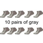 10 Pair High Quality Men Ankle Socks Breathable Cotton Sports Socks Mesh Casual Athletic Summer Thin Cut Short Sokken Size 38-48