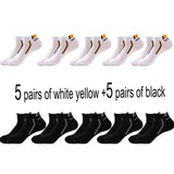 10 Pair High Quality Men Ankle Socks Breathable Cotton Sports Socks Mesh Casual Athletic Summer Thin Cut Short Sokken Size 38-48