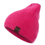 1 Pcs Hat PU Letter True Casual Beanies for Men Women Warm Knitted Winter Hat Fashion Solid Hip-hop Beanie Hat Unisex Cap