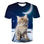 New for 2020 Cool fashion t shirt for men and women two cats print 3d t shirt summer short sleeve t shirts male t shirts XXS-6XL