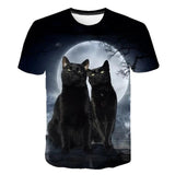 New for 2020 Cool fashion t shirt for men and women two cats print 3d t shirt summer short sleeve t shirts male t shirts XXS-6XL