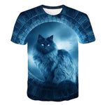 New for 2020 Cool fashion t shirt for men and women two cats print 3d t shirt summer short sleeve t shirts male t shirts XXS-6XL