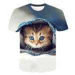 New for 2020 Cool fashion t shirt for men and women two cats print 3d t shirt summer short sleeve t shirts male t shirts XXS-6XL