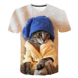 New for 2020 Cool fashion t shirt for men and women two cats print 3d t shirt summer short sleeve t shirts male t shirts XXS-6XL