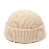 Knitted Hats for Women Skullcap Men Beanie Hat Winter Retro Brimless Baggy Melon Cap Cuff Docker Fisherman Beanies Hats For Men