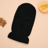 Ski Mask Knitted Face Cover Winter Balaclava Full Face Mask for Winter Outdoor Sports CS Winter Three 3 Hole Balaclava Knit Hat