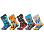 Classic Hot Sale Men Socks Casual Gentleman High Quality Color Puzzle happy Socks Business Party Dress Cotton Socks for Men